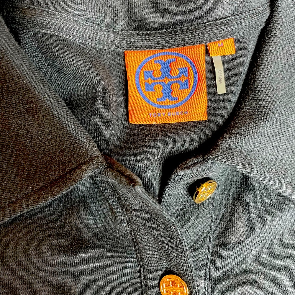 Tory Burch Black short sleeve Polo- Mwdium